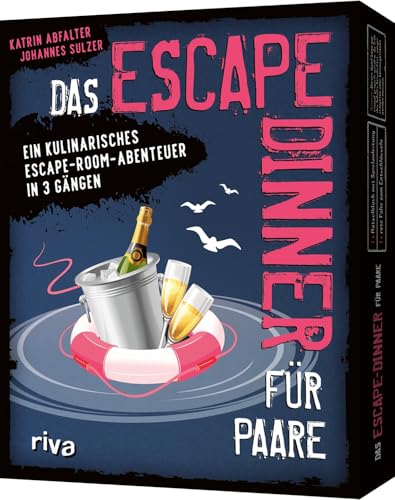 Das Escape-Dinner für Paare: Ein kulinarisches Escape-Room-Abenteuer in 3 Gängen. Geschenk für Paare, Fans von Escape Room, Rätseln. Zu Geburtstag, ... Jahrestag, Weihnachten, Spieleabend. Ab 12 J. von Riva