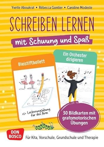 Schreiben lernen mit Schwung und Spaß. 30 Bildkarten mit grafomotorischen Übungen: Für Kita, Vorschule, Grundschule und Therapie. Spielerisch zur ... fördern und sichern. Übungen und Spiele)