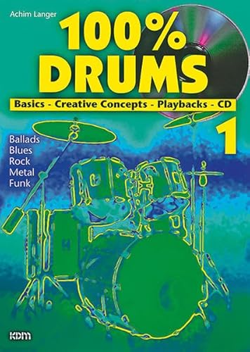 100% Drums (Buch & CD): Basics – Creative Concepts – Playbacks – CD