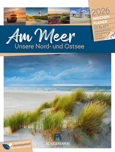 Am Meer Wochenplaner Kalender 2026 | Beruhigender Küsten-Wochenkalender im Hochformat (25x33 cm) | Mit Kreuzworträtseln, Sudokus & mehr Am Meer Wochenplaner Kalender 2026 | Beruhigender Küsten-Wochenkalender im Hochformat (25x33 cm) | Mit Kreuzworträtseln, Sudokus & mehr von "Ackermann Kunstverlag"