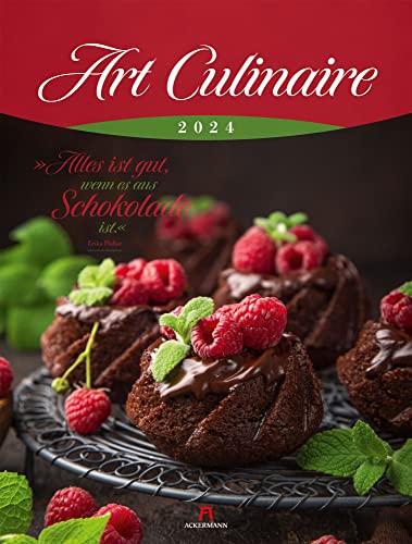 Art Culinaire Kalender 2024, Wandkalender mit Zitaten im Hochformat (50x66 cm) - Lifestyle-Kalender für Küche, Kochliebhaber und Gourmets