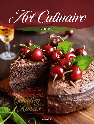 Art Culinaire Kalender 2026 | Geschmackvoller Küchen-Kalender im großen Hochformat (50x66 cm) | Für Kochliebhaber:innen und Gourmets von "Ackermann Kunstverlag"
