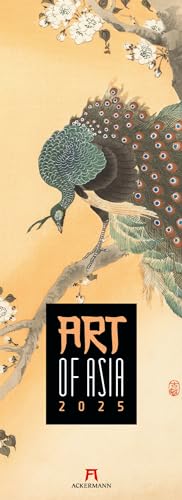 Art of Asia Kalender 2025, Wandkalender im Hochformat (24x66 cm) - Dekokalender im asiatischen Stil, historische Malerei auf Seide, Holz und Papier