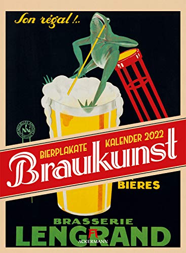 Braukunst Bierplakate Kalender 2022, Wandkalender im Hochformat (33x45 cm) - Geschenk-Kalender für Männer, Plakatkunst, Nostalgische Werbeplakate Bier