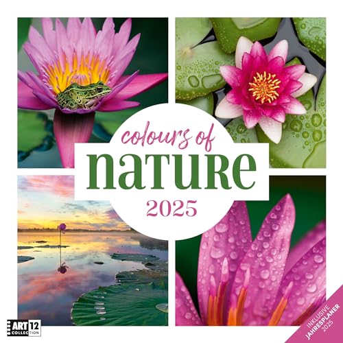 Colours of Nature 2025, Wandkalender / Broschürenkalender im Hochformat (aufgeklappt 30x60 cm) - Art12 - Geschenk-Kalender mit Monatskalendarium zum Eintragen
