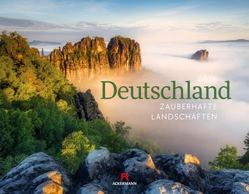 Deutschland Kalender 2026 | Zauberhafte Landschaften | Geschmackvoller Natur-Kalender im großen Querformat (54x42 cm) | Landschaftsfotografie von "Ackermann Kunstverlag"