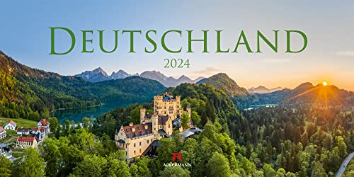 Deutschland - Panorama Kalender 2024, Wandkalender im Querformat (66x 33 cm) - Landschafts- und Städtekalender mit bekannten Sehenswürdigkeiten