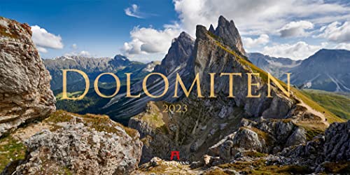 Dolomiten Kalender 2023, Wandkalender / Panoramakalender im Querformat (66x33 cm) - Landschaftskalender / Naturkalender, Italien, Südtirol