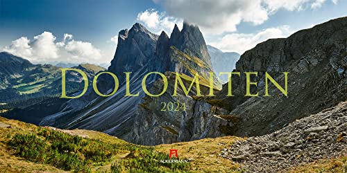 Dolomiten Kalender 2024, Wandkalender / Panoramakalender im Querformat (66x33 cm) - Landschaftskalender /Italien, Südtirol/für Wanderer und Alpinisten