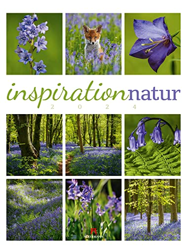 Inspiration Natur Kalender 2024, Wandkalender im Hochformat (50x66 cm) - Inspirations- / Naturkalender mit Bildmosaik im Triplet-Stil