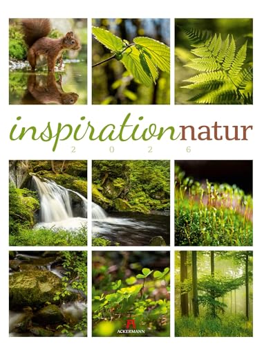 Inspiration Natur Kalender 2026 | Vielfältiger Natur-Kalender im großen Hochformat (50x66 cm) | Mehrteilige Bildmosaike im Triplet-Stil von "Ackermann Kunstverlag"