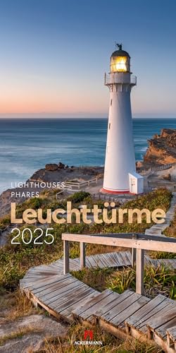 Leuchttürme Kalender 2025, Wandkalender im Hochformat (33x66 cm) - Architekturkalender - Meer - Küste