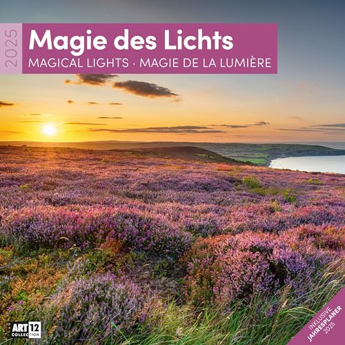 Magie des Lichts 2025, Wandkalender / Broschürenkalender im Hochformat (aufgeklappt 30x60 cm) - Art12 - Geschenk-Kalender mit Monatskalendarium zum Eintragen