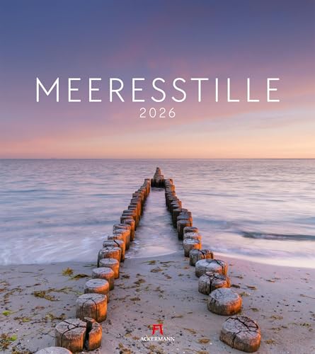 Meeresstille Kalender 2026 | Beruhigender Küsten-Kalender im großen Hochformat (48x54 cm) | Strände der Ostsee und Nordsee in Deutschland von "Ackermann Kunstverlag"