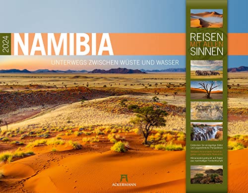 Namibia Kalender 2024, Wandkalender im Querformat (54x42 cm) - Tier- und Reisekalender Afrika: Unterwegs zwischen Wüste und Wasser