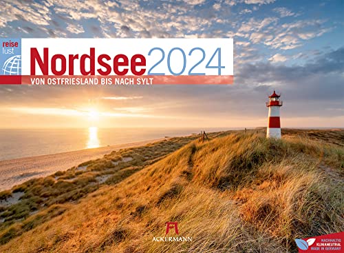 Nordsee ReiseLust Kalender 2024, Wandkalender im Querformat (45x33 cm) - Natur- und Reisekalender Deutsche Küste und Meer von Ackermann Kunstverlag