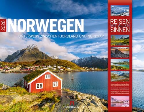 Norwegen Kalender 2026 | Unterwegs zwischen Fjordland und Nordkap | Imposanter Reise-Kalender im großen Querformat (54x42 cm) | Skandinavien von "Ackermann Kunstverlag"