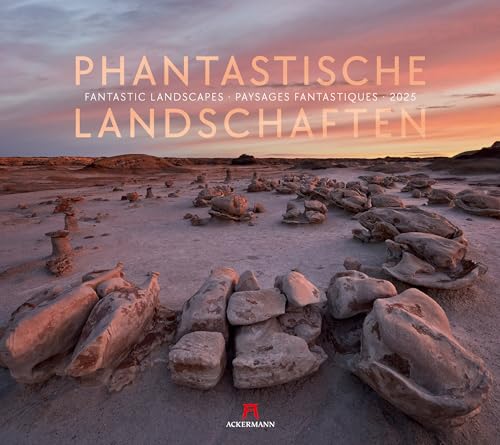 Phantastische Landschaften Kalender 2025, Wandkalender im Querformat (54x48 cm) - Landschaftskalender / Naturkalender von Ackermann Kunstverlag