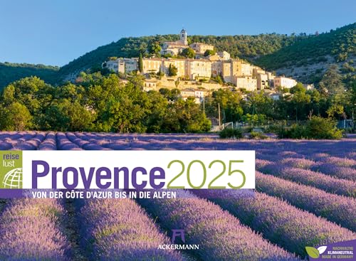 Provence ReiseLust Kalender 2025, Wandkalender im Querformat (45x33 cm) - Natur- und Reisekalender Frankreich, Lavendel, Küste und Kultur