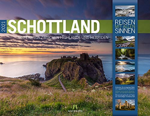 Schottland Kalender 2021, Wandkalender im Querformat (54x42 cm) - Natur- und Reisekalender