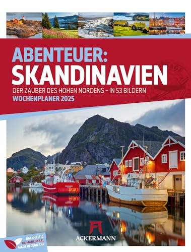 Skandinavien - Wochenplaner Kalender 2025, Wandkalender im Hochformat (25x33 cm) - Norwegen, Schweden, Finnland, Dänemark, Island - Wochenkalender