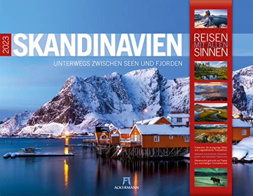 Skandinavien Kalender 2023, Wandkalender im Querformat (54x42 cm) - Reisekalender Norwegen, Schweden, Finnland, Dänemark und Island