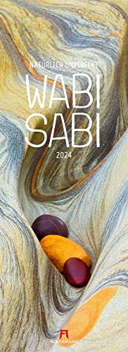 Wabi Sabi Kalender 2024, Wandkalender im schmalen Hochformat (24x66 cm) - Inspirations- / Naturkalender, ZEN und Achtsamkeit