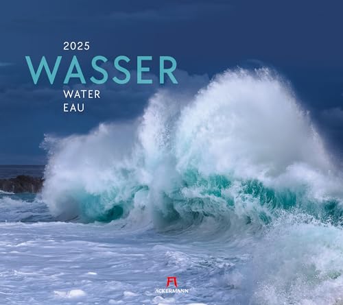 Wasser Kalender 2025, Wandkalender im Querformat (54x48 cm) - Landschaftskalender / Naturkalender