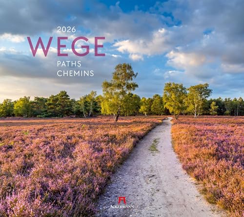 Wege Kalender 2026 | Stilsicherer Landschaftskalender im großen Querformat (54x48 cm) | Traumhafte Pfade in der Natur von "Ackermann Kunstverlag"