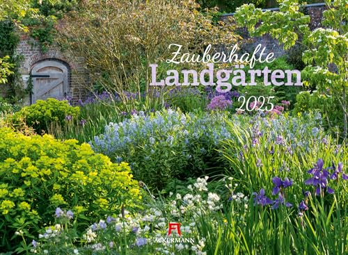Zauberhafte Landgärten Kalender 2025, Wandkalender im Querformat (45x33 cm) - Gartenkalender