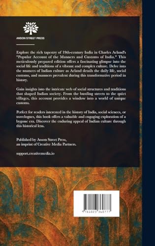 A Popular Account of the Manners and Customs of India von Anson Street Press