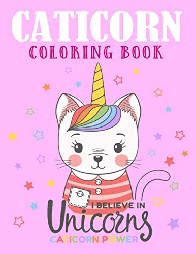 Caticorn Coloring Book: 3 big, simple and fun designs: For Kid 3-10, 8.5 x 11 Inches