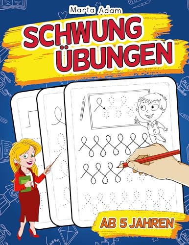 Schwungübungen Ab 5 Jahren: Lernheft Für Den Kindergarten, Die Vor- Und Grundschule Sowie Zur Förderung Der Konzentration, Augen-Hand-Koordination Und Feinmotorik - Ideal Zum Lernen Schwungübungen Ab 5 Jahren: Lernheft Für Den Kindergarten, Die Vor- Und Grundschule Sowie Zur Förderung Der Konzentration, Augen-Hand-Koordination Und Feinmotorik - Ideal Zum Lernen von Digital Front GmbH