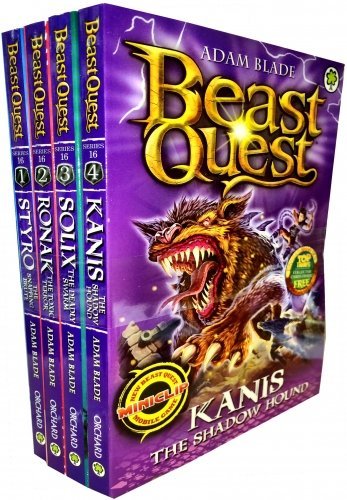 Beast Quest Series 16 The Siege of Gwildor Collection 4 Books Collection Pack Set By Adam Blade (Styro the Snapping Brute, Ronak the Toxic Terror, Solix the Deadly Swarm, Kanis the Shadow Hound)