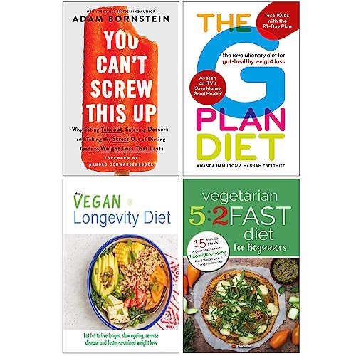You Can’t Screw This Up [Hardcover], The G Plan Diet, The Vegan Longevity Diet, Vegetarian 5:2 Fast Diet for Beginners 4 Books Collection Set