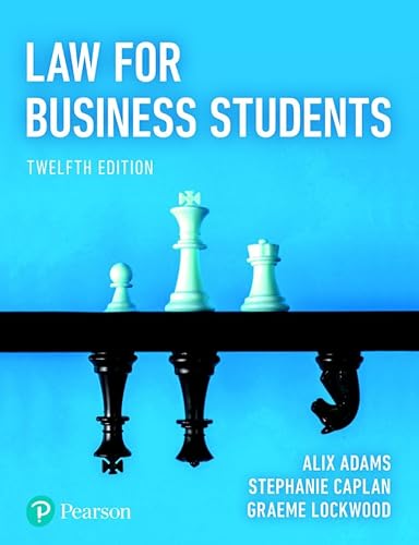 Law for Business Students von Prentice Hall