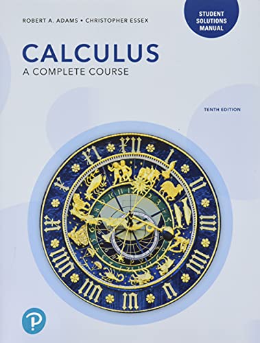 Student Solutions Manual for Calculus: A Complete Course von Addison Wesley