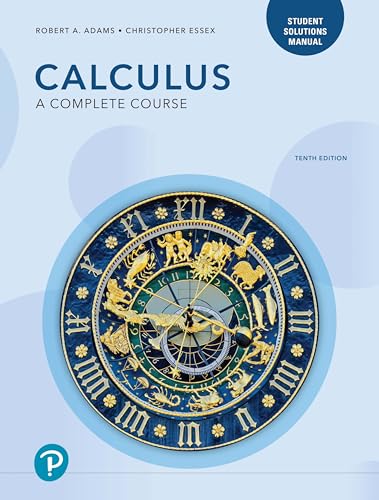 Student Solutions Manual for Calculus: A Complete Course von Addison Wesley