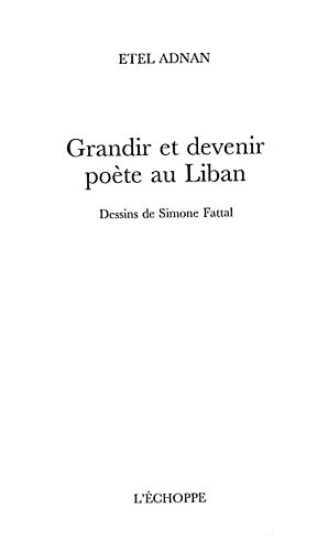 Grandir et devenir poète au Liban von ECHOPPE