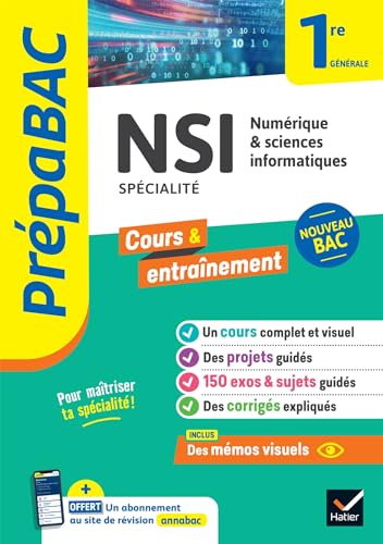 Prépabac - NSI 1re générale (spécialité): cours, méthodes & entraînement (programme de Première) von HATIER