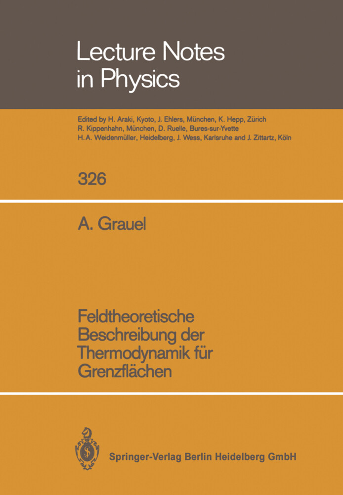 Feldtheoretische Beschreibung der Thermodynamik für Grenzflächen von Springer Berlin Heidelberg