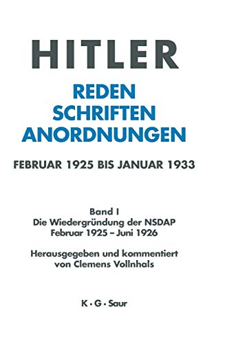 Hitler - Reden, Schriften, Anordnungen, Band 1