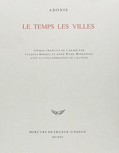 Le temps les villes: Poèmes