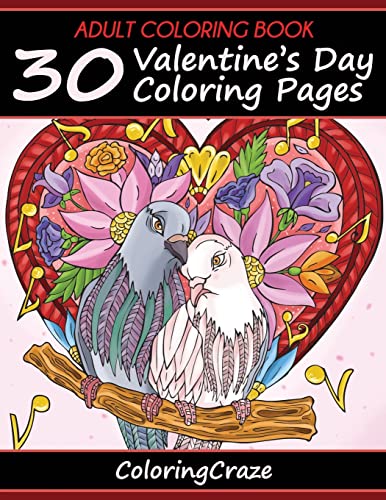 Adult Coloring Book: 30 Valentine's Day Coloring Pages (Adult Coloring Books, Band 16) von CREATESPACE