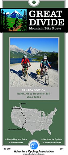 Great Divide Mountain Bike Route - Canada: Banff, Alberta - Roosville, Montana - 254 Miles (Green Trails Maps)