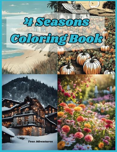 4 Seasons Coloring Book: Single sided with color testing pages included 4 Seasons Coloring Book: Single sided with color testing pages included von Independently published