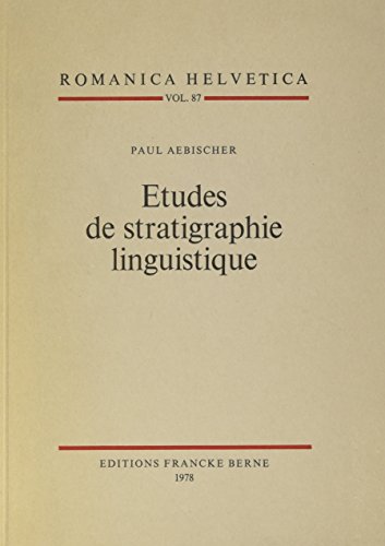 Etudes de stratigraphie linguistique von Francke, A