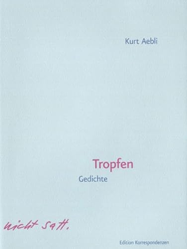 Tropfen: Gedichte