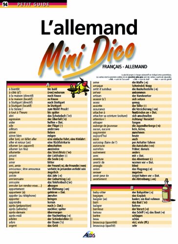 PG094 - L'allemand : Mini dico français-allemand