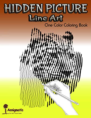 Hidden Picture Line Art: One Color Coloring Book